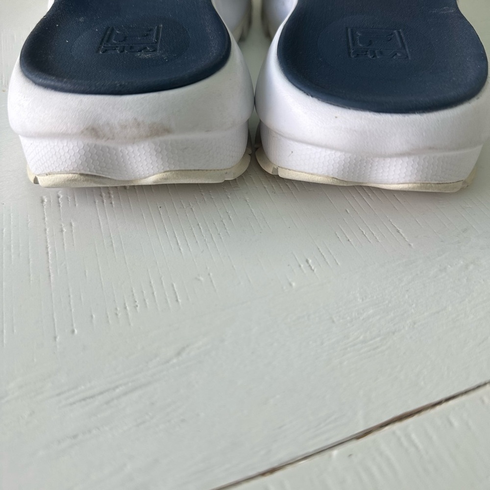 Fila Dark Blue Slides with Red and White Logo 8 - Picture 4 of 5